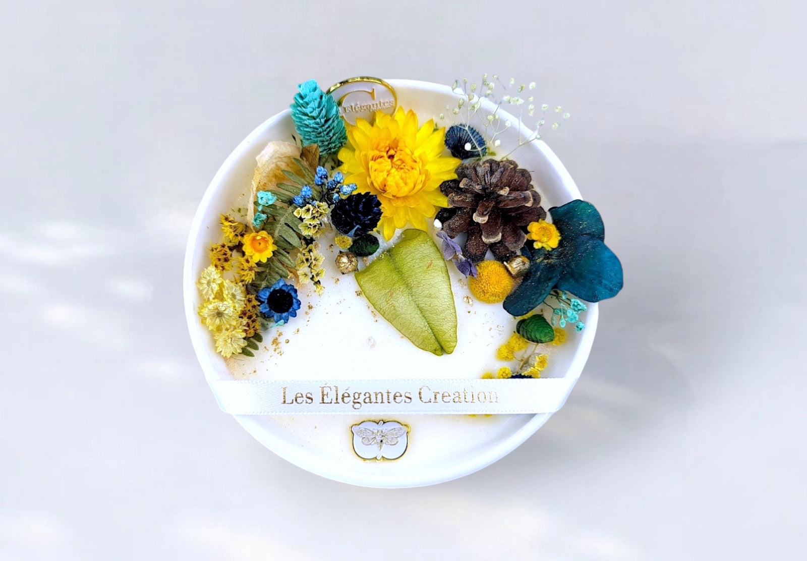 Bougie fleurie parfumée Fleur de Lavande