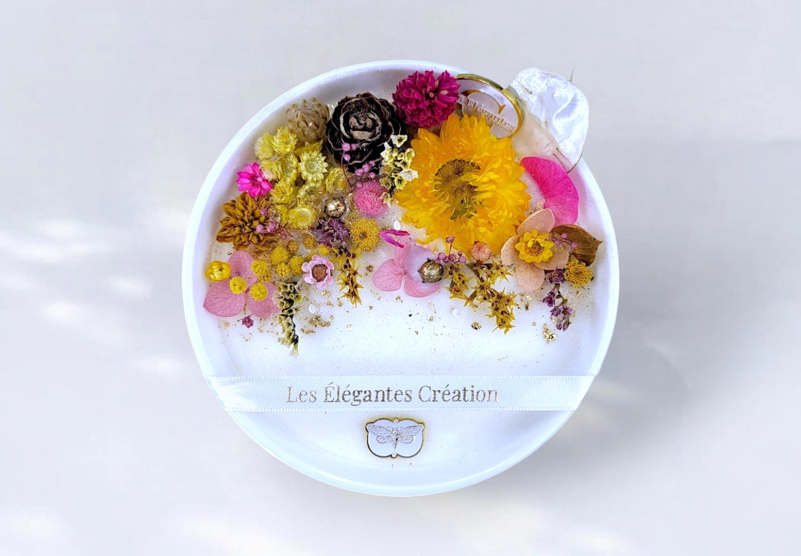 Bougie fleurie parfumee Monoi de Tahiti