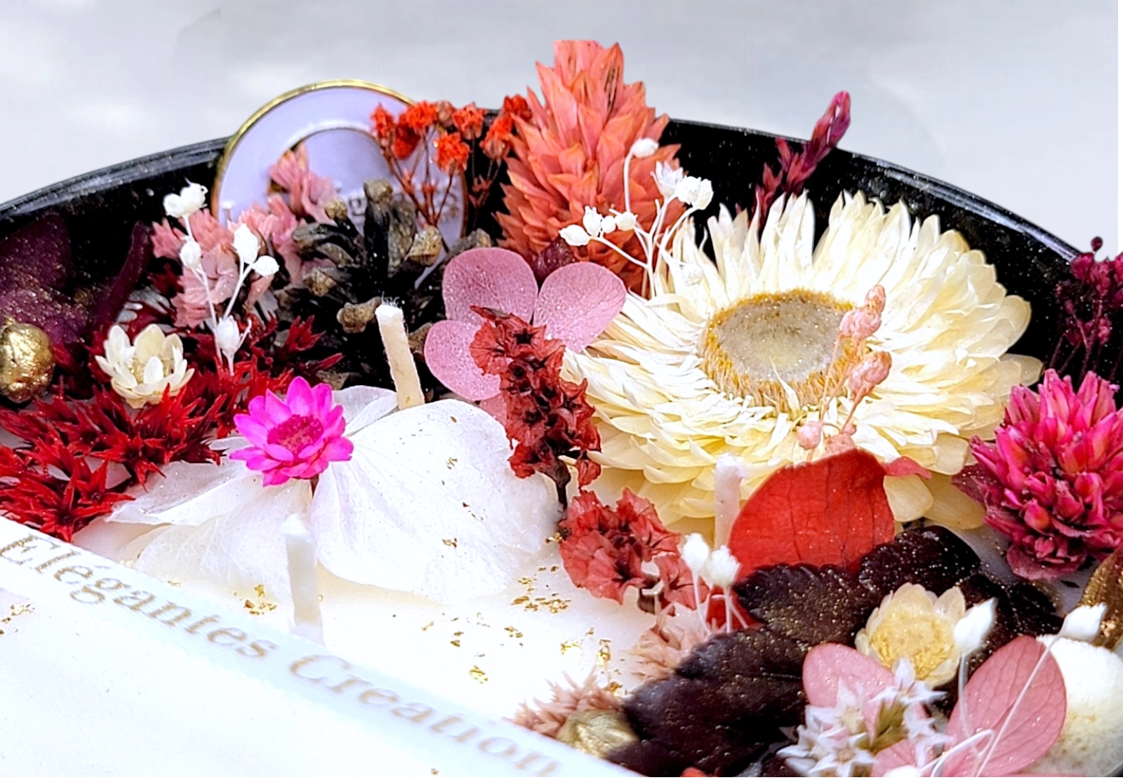 Bougie parfumée fleurie Rose authentique rouge rose blanc